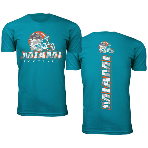 Men Army Camo Football T-Shirt - Miami