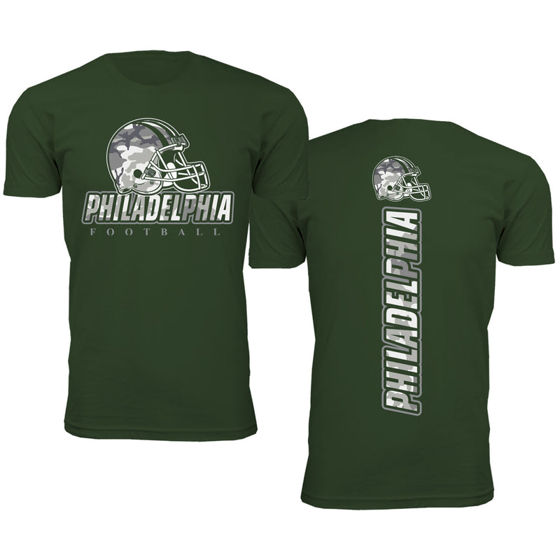 Men Army Camo Football T-Shirt - Philadelphia