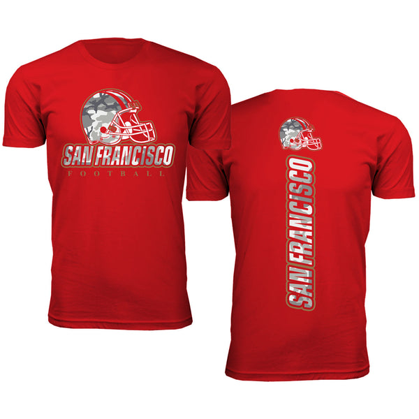 Men Army Camo Football T-Shirt - San Francisco