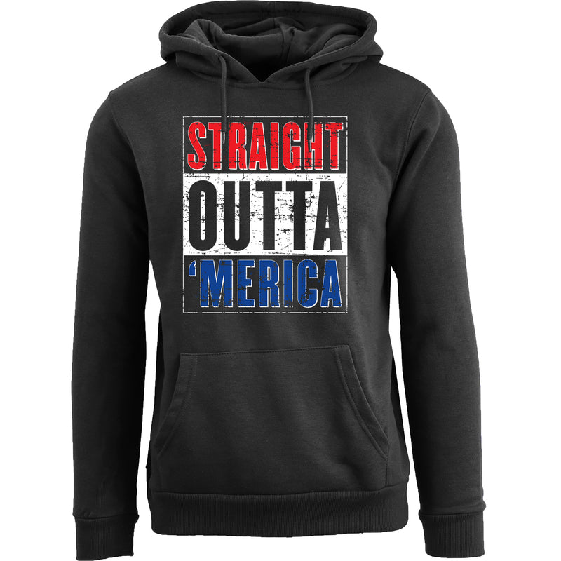 Women's 4th of July Pullover Hoodie - Straight Outta Merica