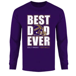 Men's Best Football Dad Ever Long Sleeve - Baltimore