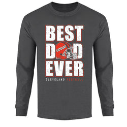 Men's Best Football Dad Ever Long Sleeve - Cleveland