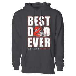 Men's Best Football Dad Ever Pull Over Hoodie - Cleveland