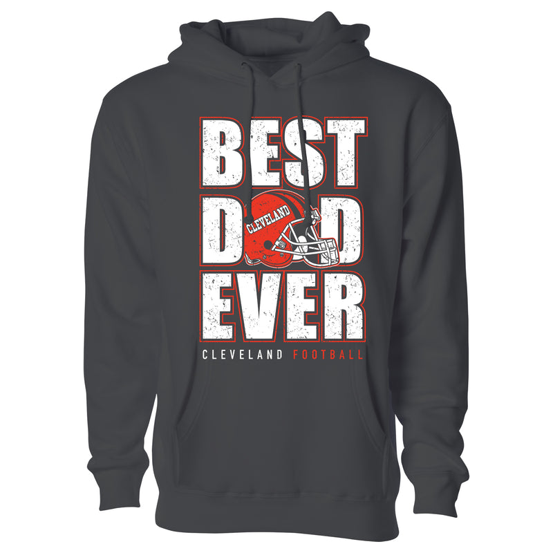 Men's Best Football Dad Ever Pull Over Hoodie - Cleveland