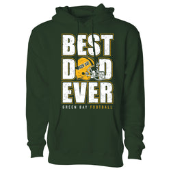 Men's Best Football Dad Ever Pull Over Hoodie - Green Bay