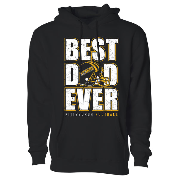 Men's Best Football Dad Ever Pull Over Hoodie - Pittsburgh