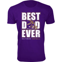 Men Best Football Dad Ever T-Shirt - Baltimore