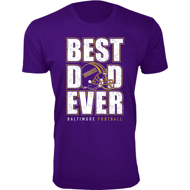 Men Best Football Dad Ever T-Shirt - Baltimore