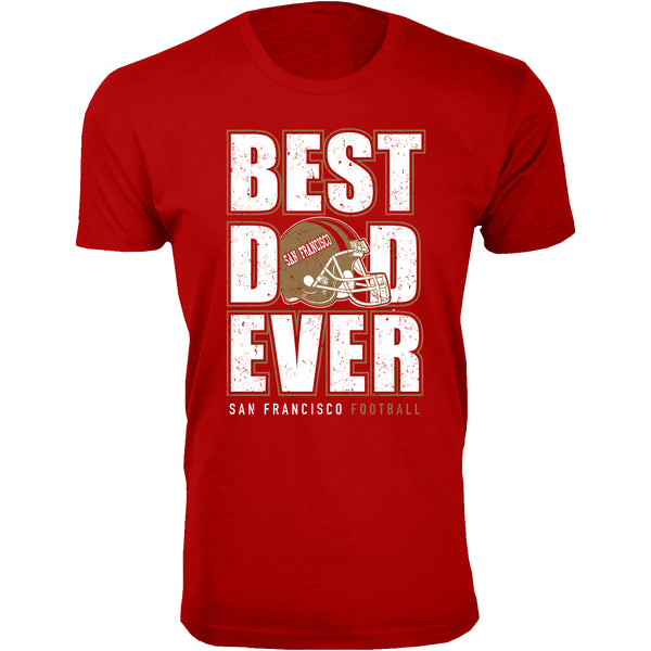 Men Best Football Dad Ever T-Shirt - San Francisco