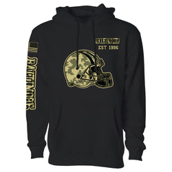 Men's Ultimate Camo Football Black Pull Over Hoodie - Baltimore