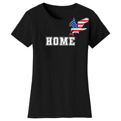 Women's 4th of July - Eagle USA Flag Shoulder Home