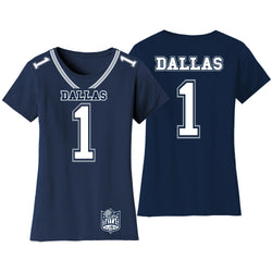 Women's Football Team Jersey T-Shirts - Dallas