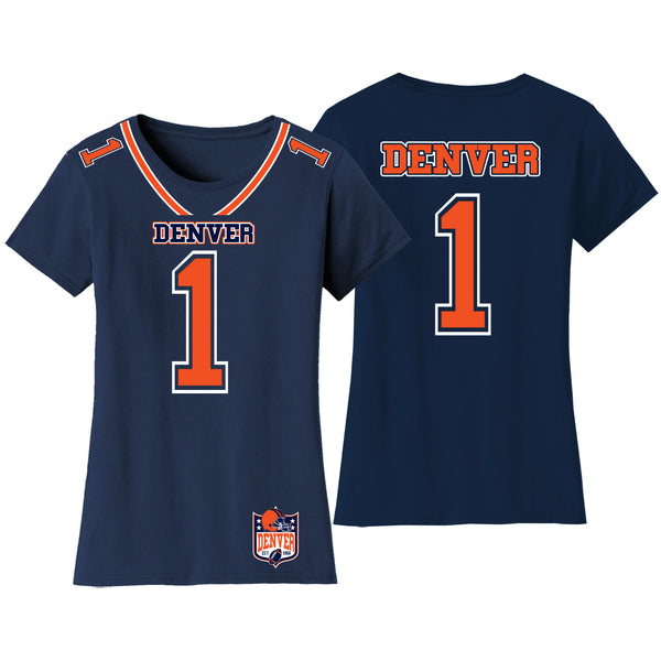 Women's Football Team Jersey T-Shirts - Denver