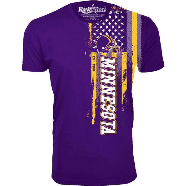 Men Football USA Flag T-Shirt - Minnesota