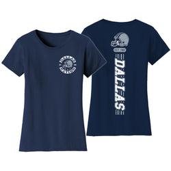 Women's Football Team Stripes T-Shirt - Dallas