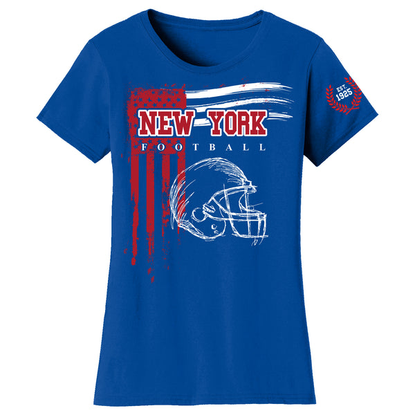 Women's Vintage USA Flag Football T-shirts - New York