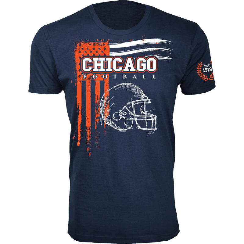 Men's Vintage USA Flag Football T-shirts - Chicago