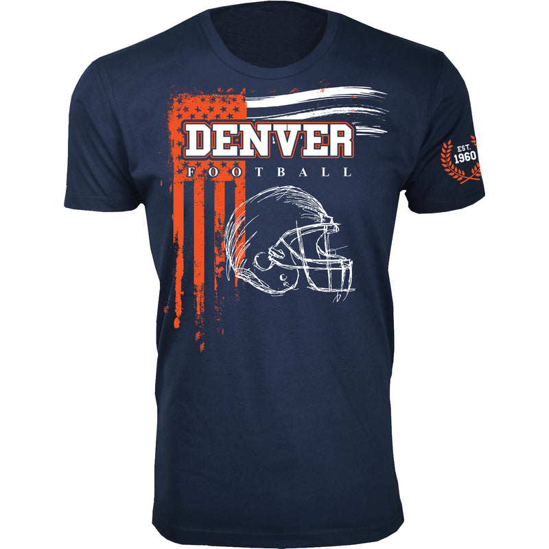 Men's Vintage USA Flag Football T-shirts - Denver