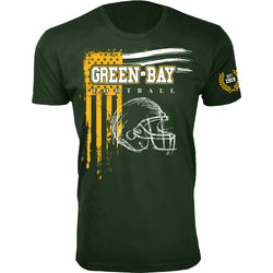 Men's Vintage USA Flag Football T-shirts - Green Bay