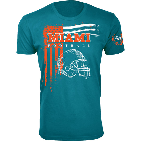 Men's Vintage USA Flag Football T-shirts - Miami