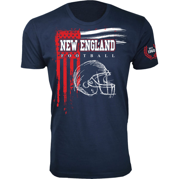 Men's Vintage USA Flag Football T-shirts - New England