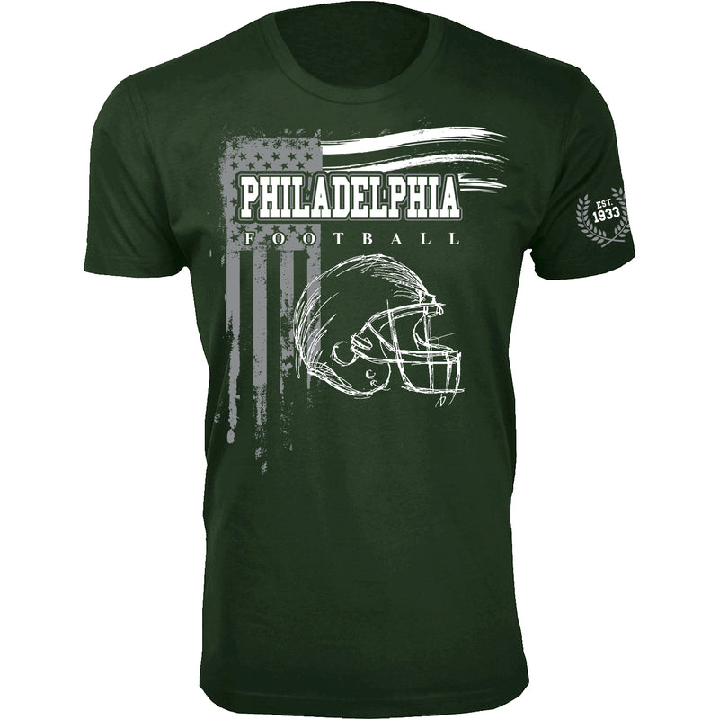 Men's Vintage USA Flag Football T-shirts - Philadelphia