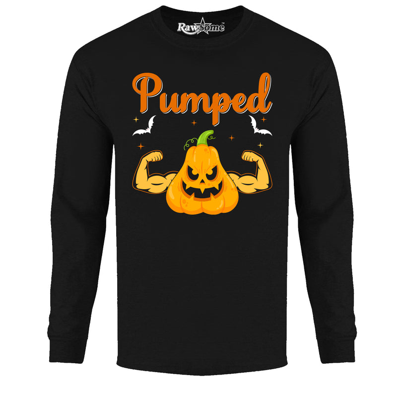 Men Creepy Scary Halloween Long Sleeve Shirt - Pumped