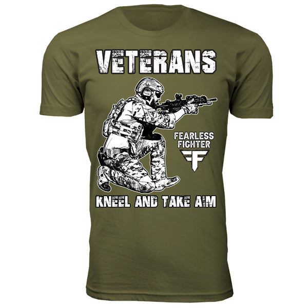 Veterans Kneel and Take Aim - Men's T-Shirts