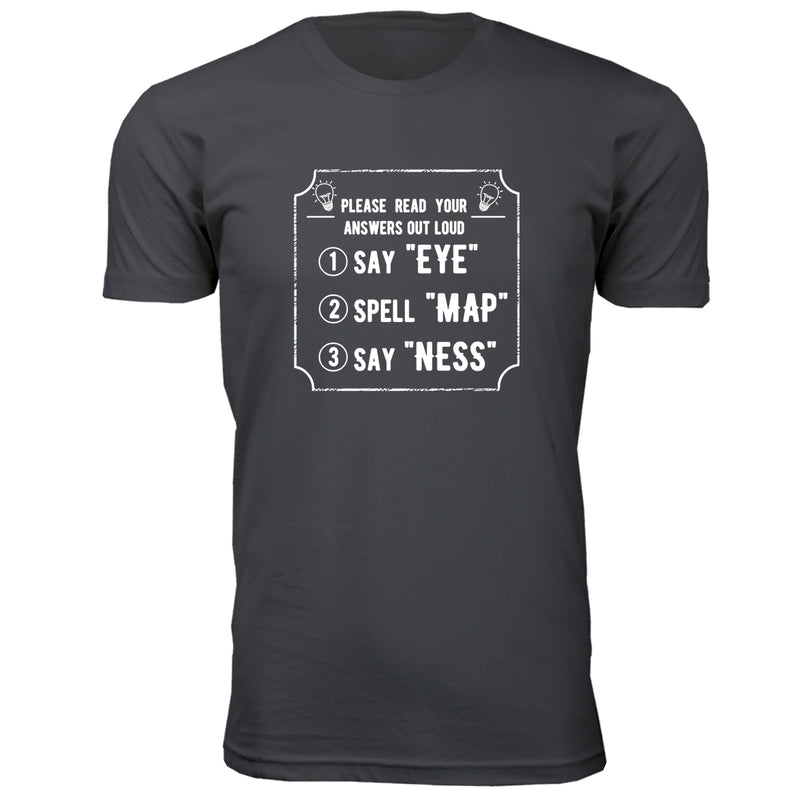 Men's Funny Nerd - Say Eye Spell Map Say Ness