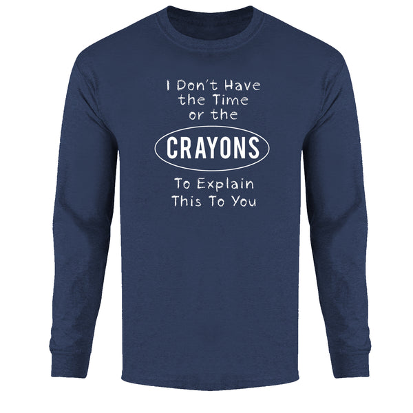 Men's LS Funny Nerd - Crayons