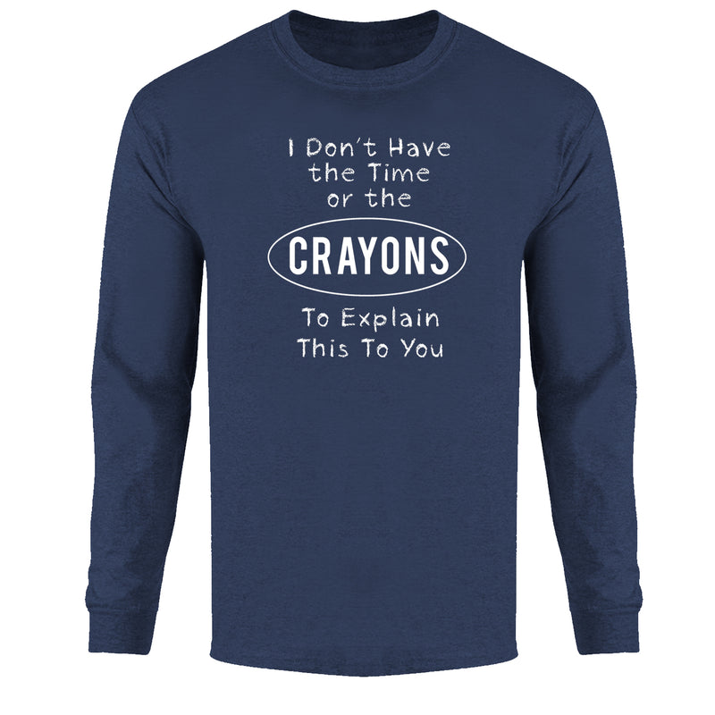 Men's LS Funny Nerd - Crayons