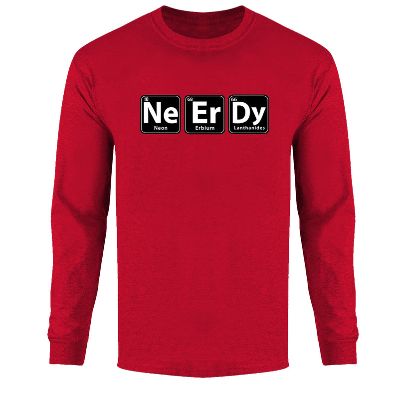 Men's LS Funny Nerd - Ne Er Dy