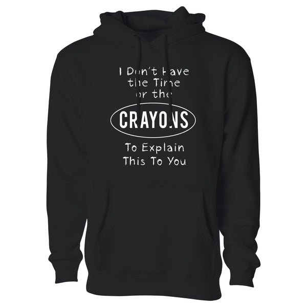 Men's Funny Nerd Pull Over Hoodie - Crayons