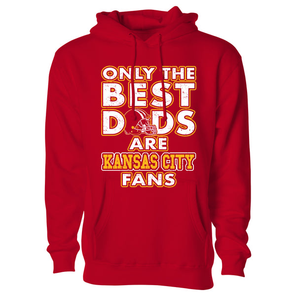 Men's Only The Best Dads Football Fan Pull Over Hoodie - Kansas City