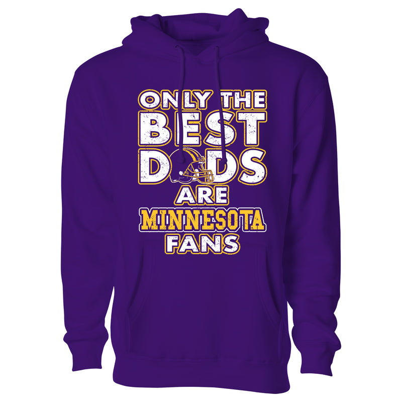 Men's Only The Best Dads Football Fan Pull Over Hoodie - Minnesota