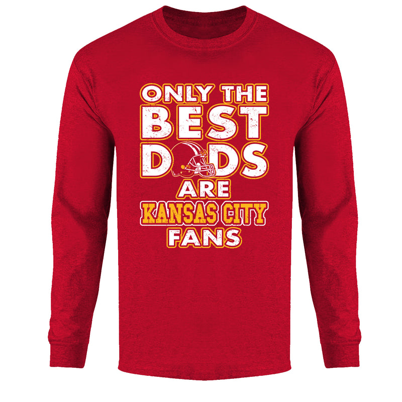 Men's Only The Best Dads Football Fan Long Sleeve - Kansas City