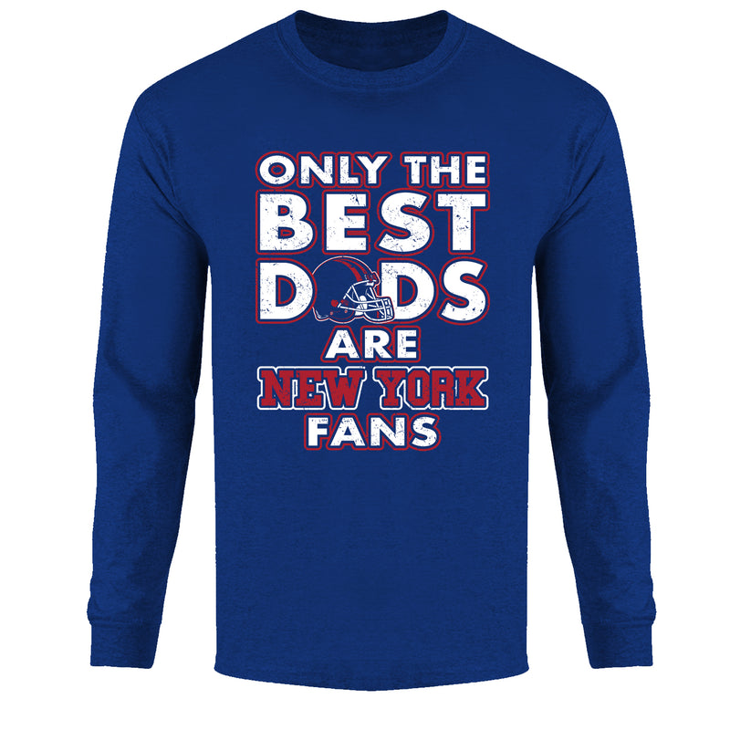 Men's Only The Best Dads Football Fan Long Sleeve - New York