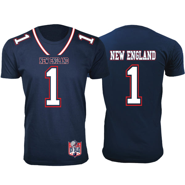 Men's Football Team Jersey T-Shirts - New England