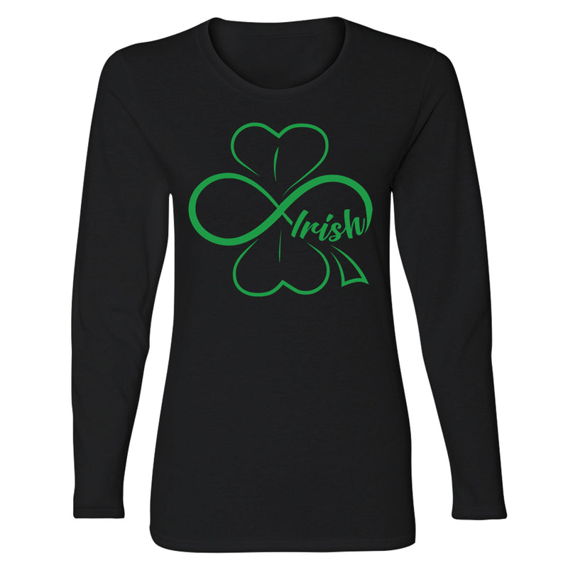 Women's St. Patrick Long Sleeve - Four Leaf Clover with Irish