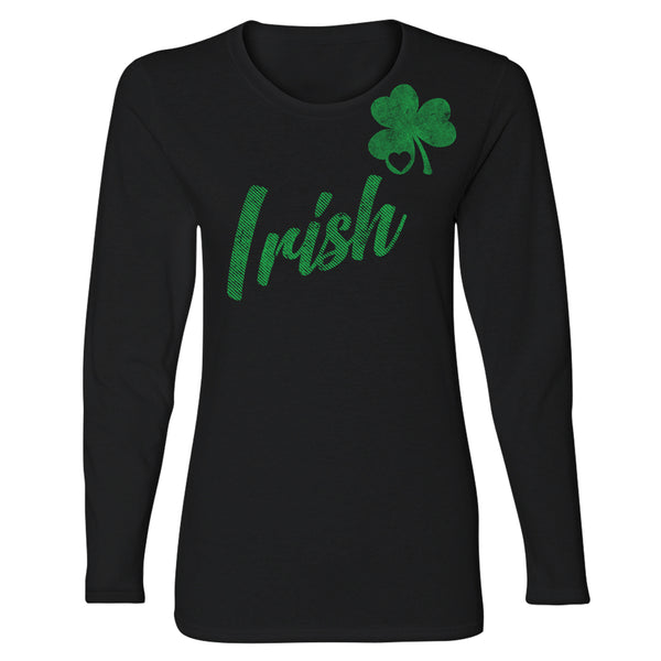 Women's St. Patrick Long Sleeve - Irish Shoulder Clover