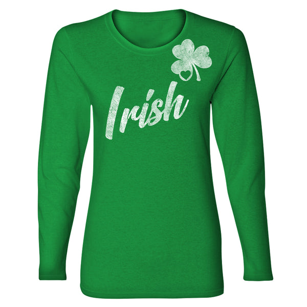 Women's St. Patrick Long Sleeve - Irish Shoulder Clover