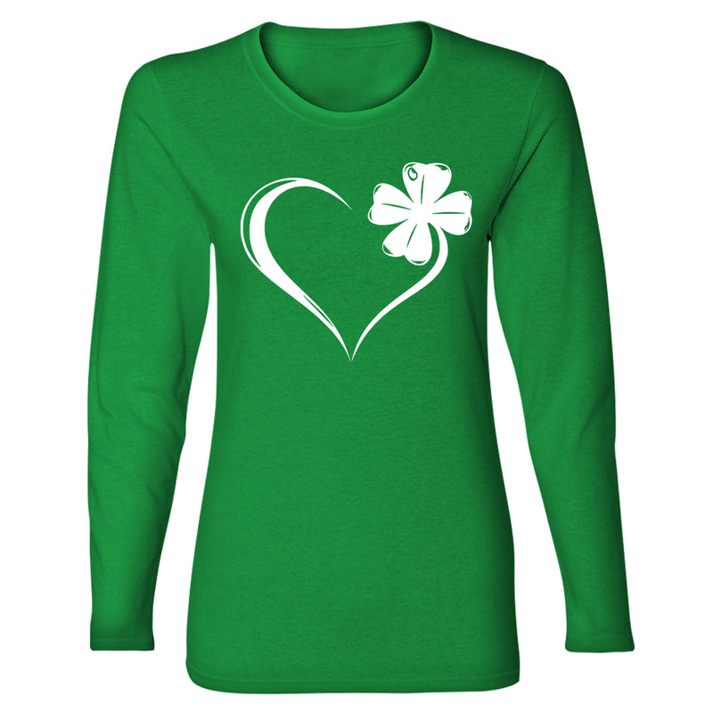 Women's St. Patrick Long Sleeve - Heart Clover