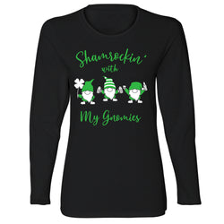 Women's St. Patrick Long Sleeve - Shamrockin with My Gnomies