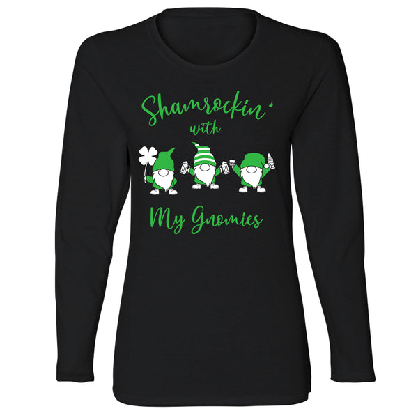 Women's St. Patrick Long Sleeve - Shamrockin with My Gnomies