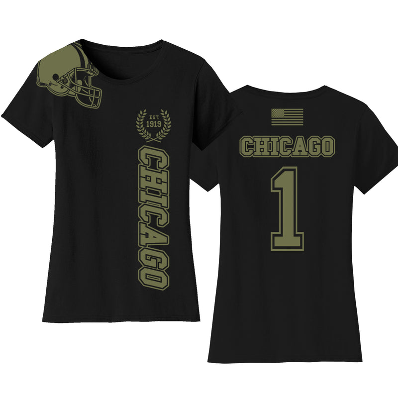 Women's Football Team Salute T-Shirt - Chicago