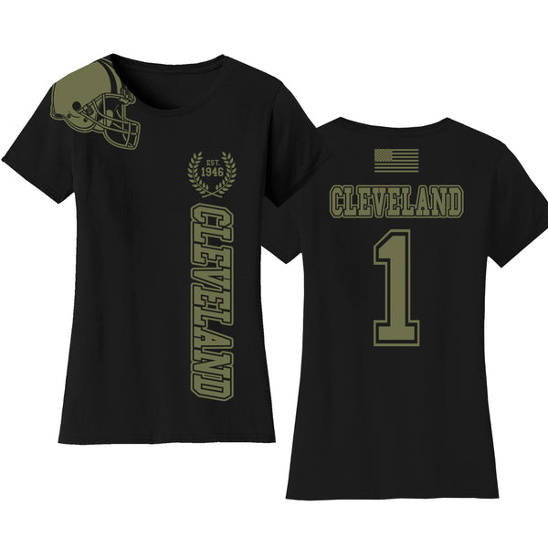 Women's Football Team Salute T-Shirt - Cleveland