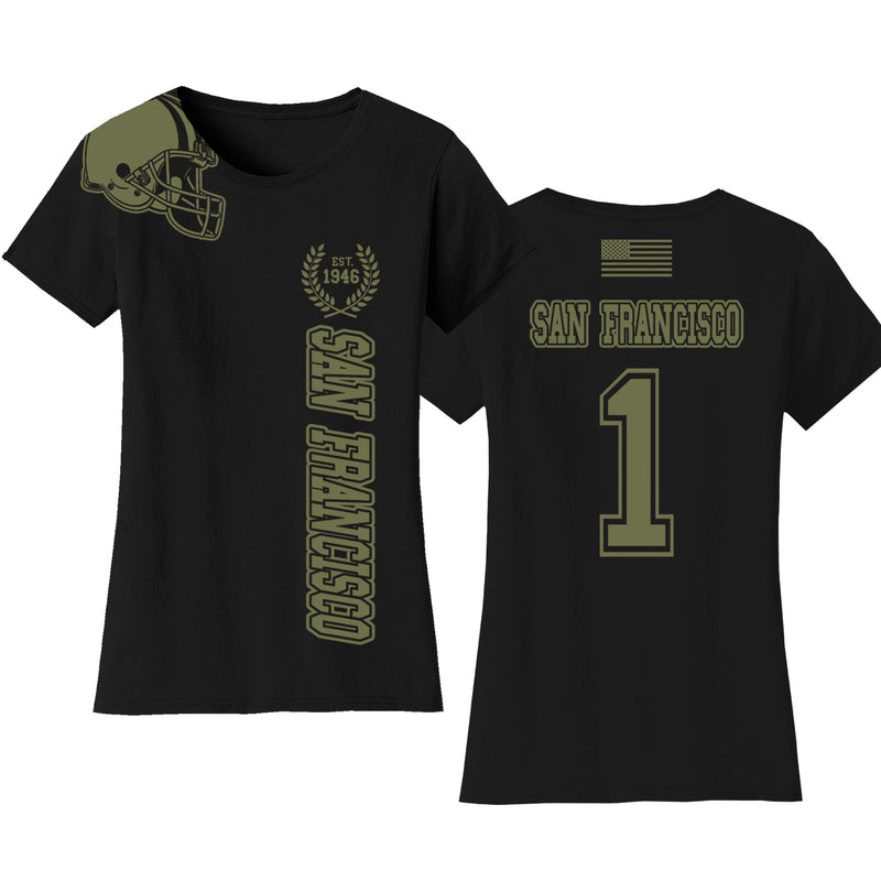 Women's Football Team Salute T-Shirt - San Francisco