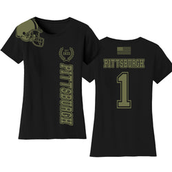 Women's Football Team Salute T-Shirt - Pittsburgh