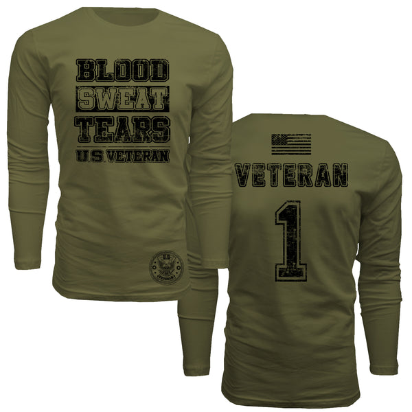 Blood Seat Tears Veteran - Men's Long Sleeve