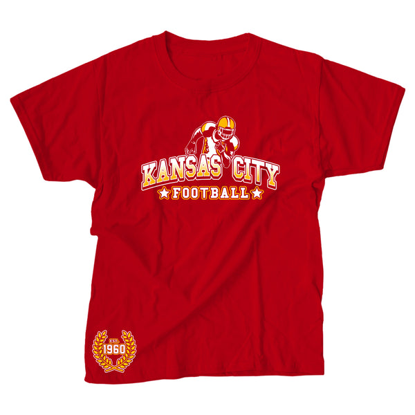 Men's Football Team Running Back T-Shirts - Kansas City